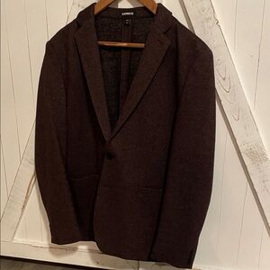 Express Men's  burgundy tweed blazer